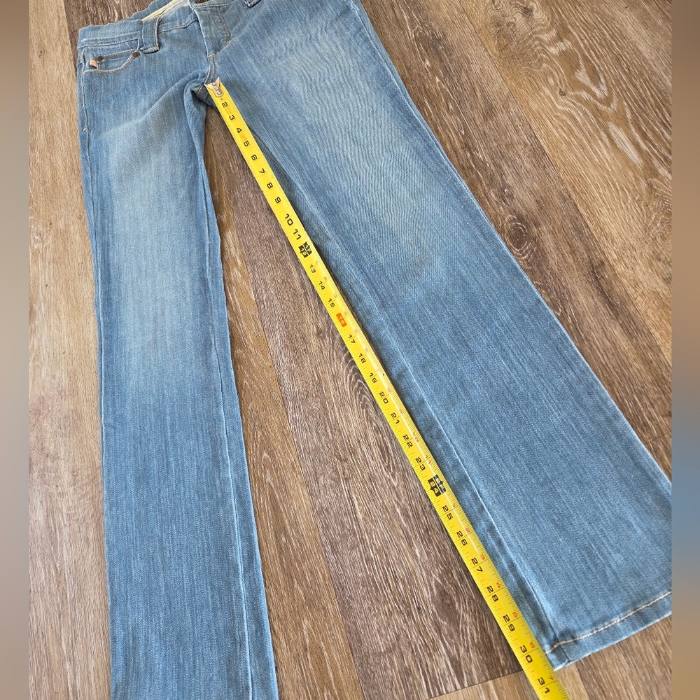 Frankie B. Limited Edition Blue Heart Pockets Low Rise Denim Jeans Y2K HTF 90's - Picture 8 of 16